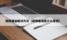 烟弹漏油解决方法（烟弹漏油是什么原因）